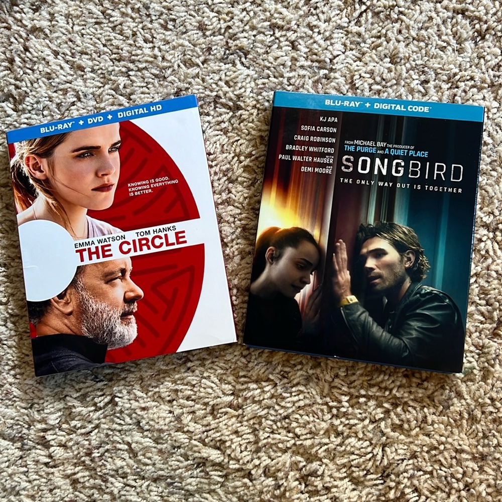 BNWT/LIKE NEW Blu-Ray/DVD/Digital collection featuring “The Circle” & “Songbird”